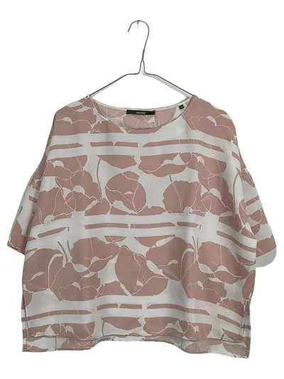 Someday Damen Bluse Gr. 36/S Rosa Blumenmuster Oversize Kurzarm