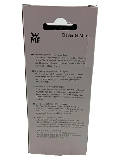 WMF Clever & More Prosecco Sektflaschenverschluss Edelstahl Silber