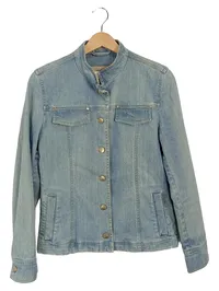 DinoModa Jeansjacke Damen Gr. 36 Blau Casual Baumwolle Elasthan 1