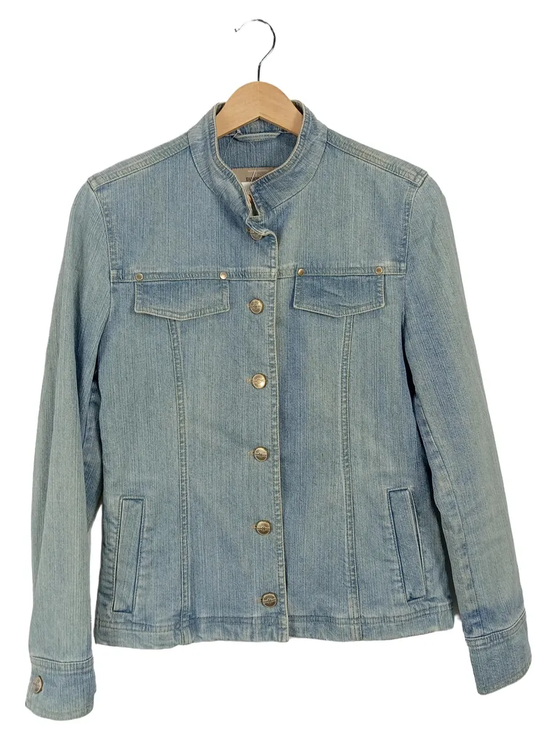 DinoModa Jeansjacke Damen Gr. 36 Blau Casual Baumwolle Elasthan 1