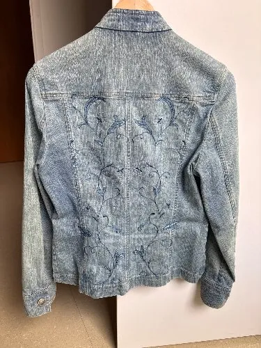 DinoModa Jeansjacke Damen Gr. 36 Blau Casual Baumwolle Elasthan