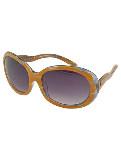 Enzo Colini Damen Sonnenbrille Vintage Acetat Orange