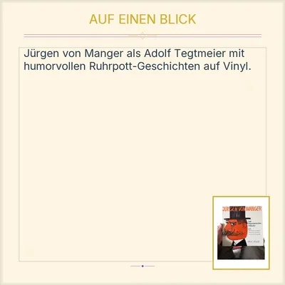 Jürgen von Manger - Der Schwiegermutter-Mörder Neue Folge Vinyl