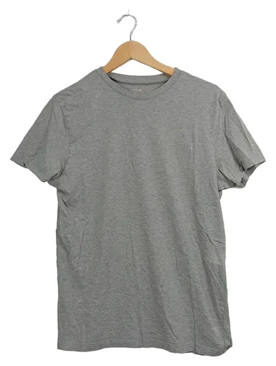 ASOS Herren T-Shirt Gr. S/36 Grau Meliert Basic Kurzarm Baumwolle