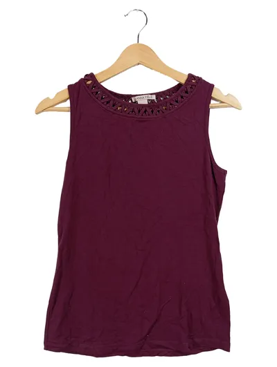 Anna Field Damen Top Shirt Gr. 36/S Lila Casual Baumwolle