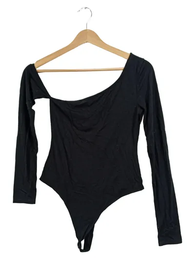 ASOS Damen Body Langarm One Shoulder Schwarz Gr. 34/XS Asymmetrisch