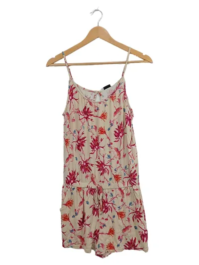 LASCANA Damen Jumpsuit Kurz Gr. 36 S Mehrfarbig Blumenmuster Casual