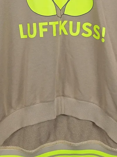 Miss Goodlife Damen Pullover Beige Gr. 38/M mit Luftkuss Aufdruck Casual