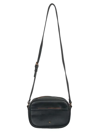 Anna Field Schwarze Umhängetasche Crossbody Bag Damen Minimalistisch mit Logo