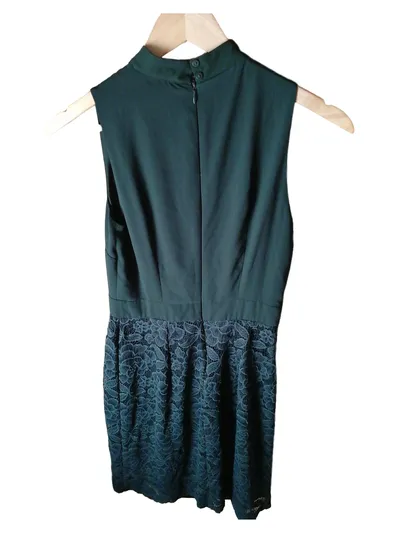 Anna Field Damen Kleid Gr. 34/XS Elegant Grün Spitze Festlich