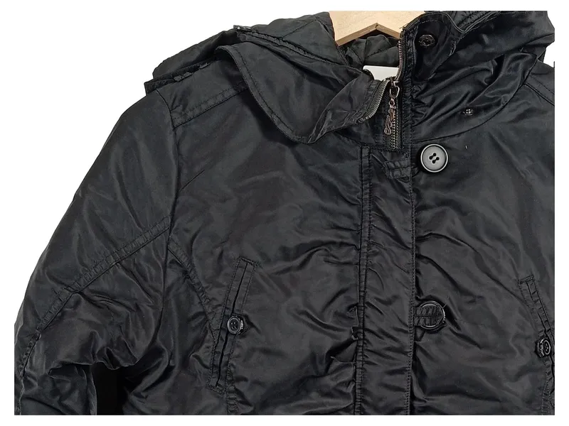 17&Co. Damen Winterjacke mit Kapuze Gr. 42 Schwarz Casual 3