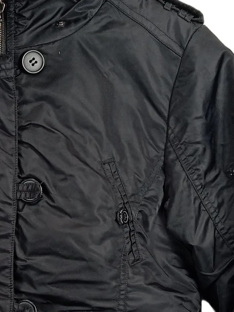 17&Co. Damen Winterjacke mit Kapuze Gr. 42 Schwarz Casual 5