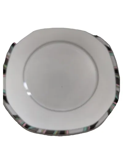 Eschenbach Unterteller Porzellan Modern Weiß Geometrisch Grafisch 26 cm