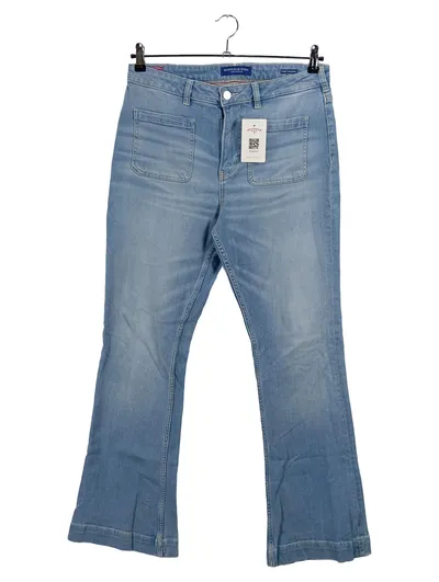 Scotch & Soda Damen Jeans The Charm W32 Hellblau Flared Stretch