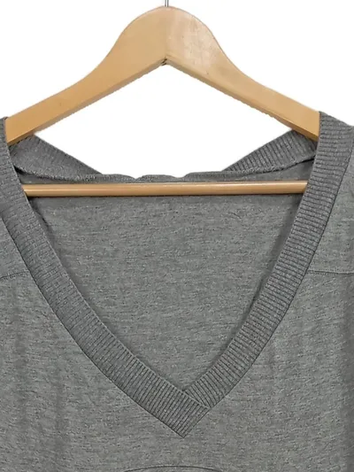Maxmara Damen Freizeitkleid Grau Gr. 42 Viskose Casual Rippstrick