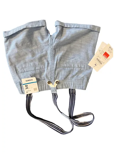 Dopodopo Kinder Shorts Hosenträger Gr. 98 Blau Jungen Baumwolle Verstellbar