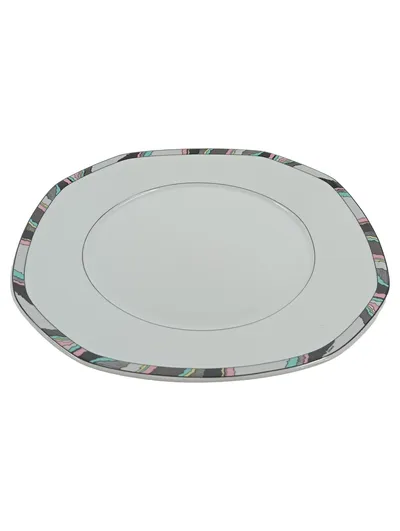 Eschenbach Bavaria Unterteller Porzellan Weiß Bunt 26 cm Modern