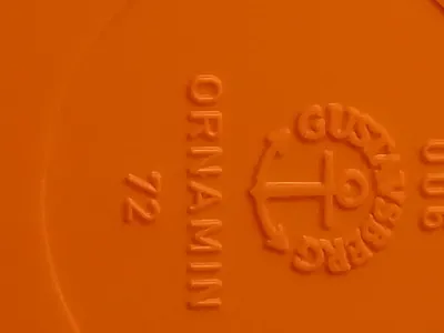 ORNAMIN Gustavsberg 72 Unterteller Basic Kunststoff Orange 24 cm