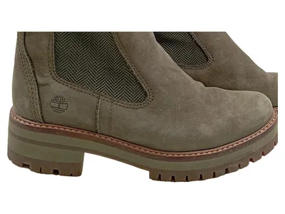 Timberland Damen Chelsea Boots Größe 37.5 Oliv Casual Outdoor Stiefel