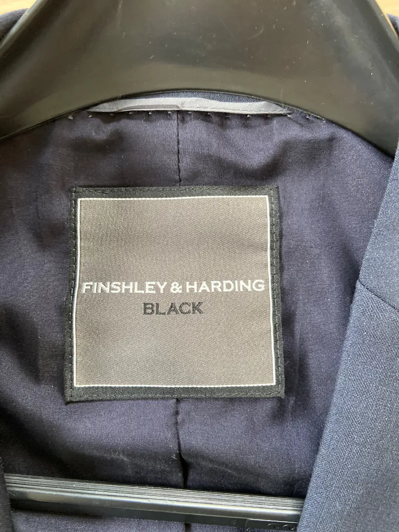 FINSHLEY & HARDING Herren Sakko Business Gr. 54 Blau Elegant Anzugjacke 4