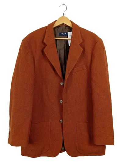 MEXX Herren Blazer Sakko Gr. 48 Orange Wolle Business Jacke