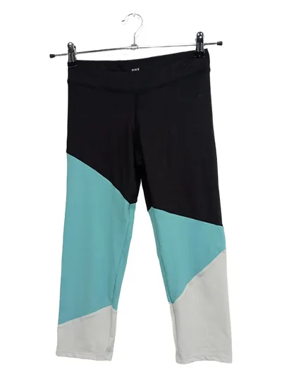 Bloch Kinder Sport Leggings Capri Schwarz Türkis Gr. 164