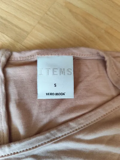 VERO MODA Damen Shirt XOXO Print Rosa Gr. S Lyocell 3/4-Arm