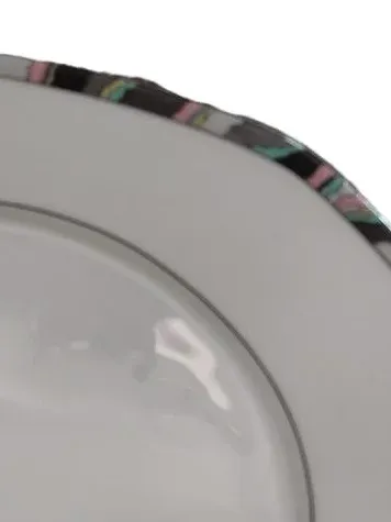 Eschenbach Platzteller 26cm Weiß Grafisch Modern Porzellan Festlich