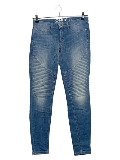 ONLY Damen Biker Jeans Destroyed Look Blau W29/L32 Skinny Denim