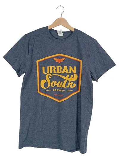 Gildan Herren T-Shirt Urban South Brewery New Orleans Logo Gr. 48/M Blau