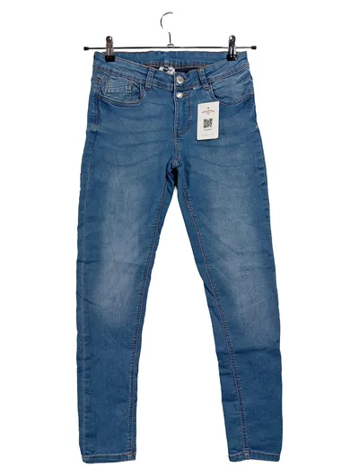 everme Damen Jeans Slim Fit Hose Gr. 40 Blau Casual