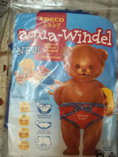 BECO Baby Aqua-Windel Schwimmwindel Gr. L 12-18 Monate Rot NEU