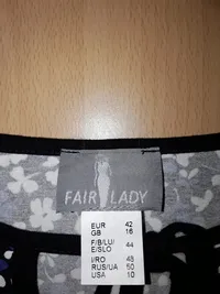 FAIR LADY Damen Bluse 42/XL Mehrfarbig Blumenmuster 3/4-Arm Casual 4