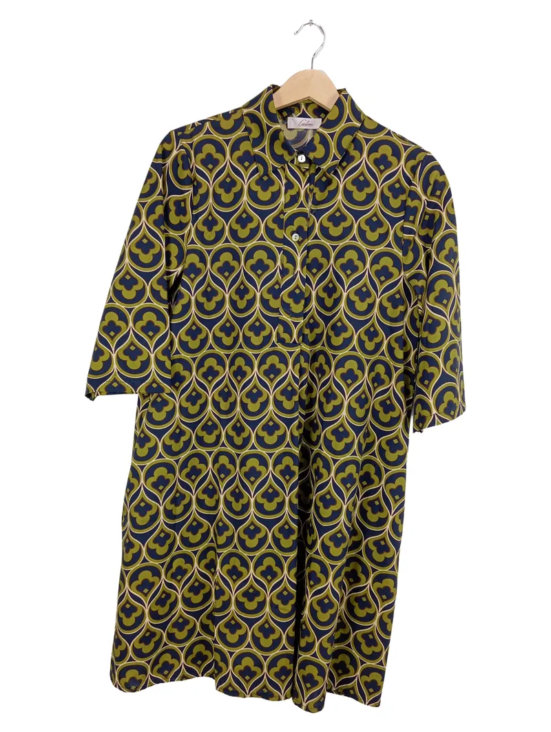 CATALANO Damen Blusenkleid Gr. 36/S Mehrfarbig Modern Baumwolle 1