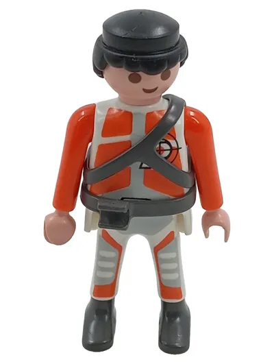 Playmobil Figur Astronaut Orange Grau Raumfahrer Weltraum Spielfigur