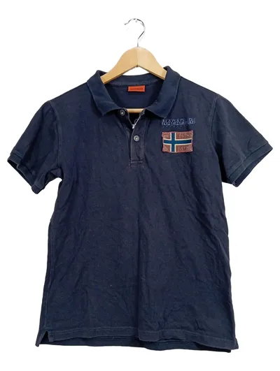 Napapijri Kinder Poloshirt Gr. 164 Blau Casual Kurzarm
