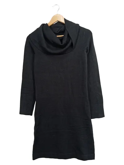 French Connection Damen Strickkleid Rollkragen Gr. 34;XS Schwarz Casual