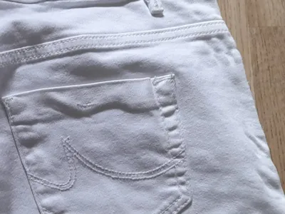 LTB Damen Jeans Shorts Weiß Gr. M Casual Destroyed