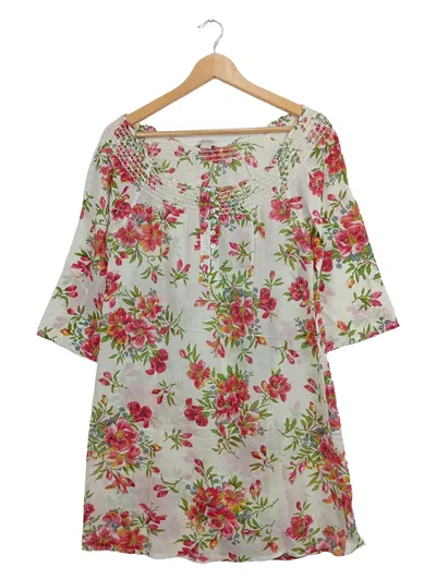 Sfera Damen Bluse Blumenmuster Mehrfarbig Feminin Gr. 36/S