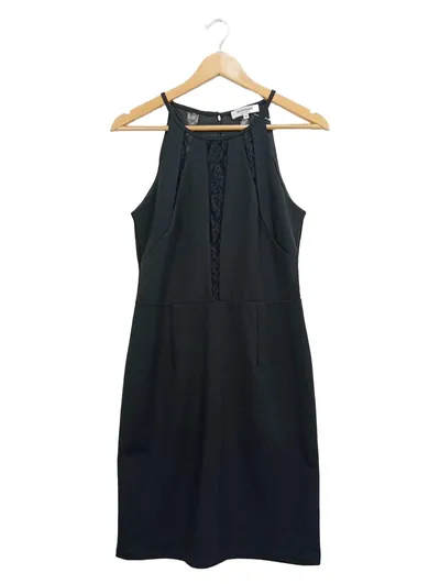Morgan Abendkleid Gr. 36 Schwarz Elegant Spitze Ärmellos Midikleid Damen