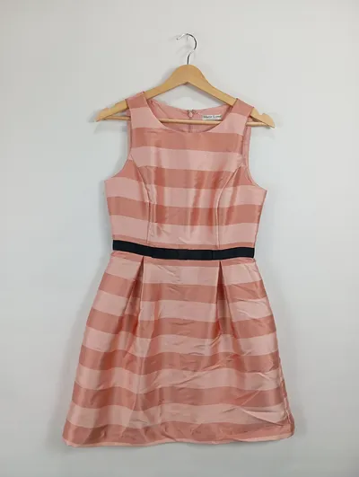 Marie Lund Cocktailkleid Damen Gr. 36 S Rosa Gestreift Elegant Festlich