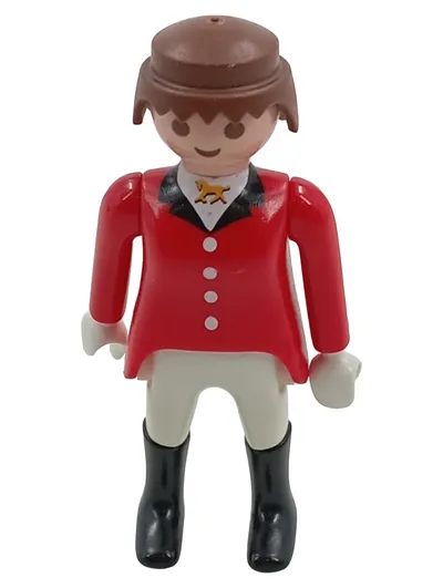 Playmobil Reiterin Figur roter Reitrock schwarze Stiefel Reitsport