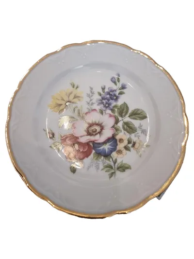 KAHLA Platzteller Porzellan Rund Blumenmuster Weiß 10cm Festlich