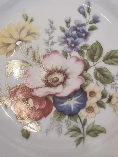 KAHLA Platzteller Porzellan Rund Blumenmuster Weiß 10cm Festlich