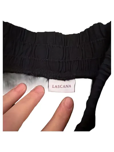 LASCANA Damen Culotte Shorts Schwarz Gr. 38 Viskose Schleife