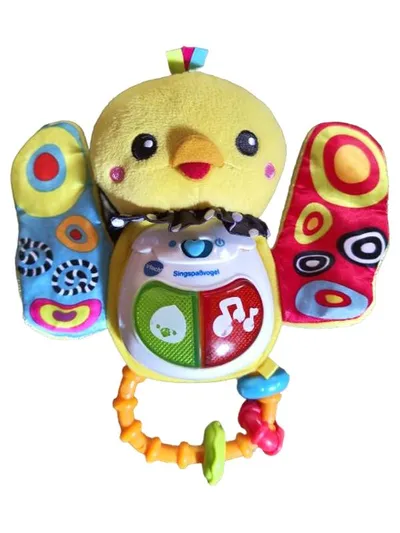 VTech Singspaßvogel Baby Musikspielzeug Plüsch Vogel Gelb Rassel
