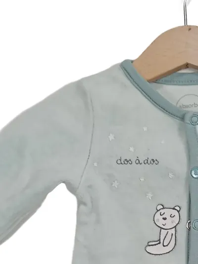absorba Baby Schlafanzug Strampler Bärenmotiv Blau Gr. 62 (3 Monate) Komfortabel