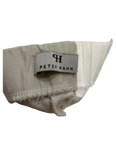 Peter Hahn Stoffhose Damen Gr. 36/S Weiß Elegant Strass-Applikation