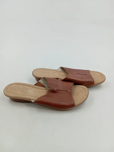 Rieker Damen Sandalen Pantoletten Gr. 39 Braun Komfortabel Leder