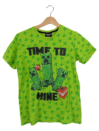 Minecraft Kinder T-Shirt Creeper TNT Motiv Grün Gr. 158-164